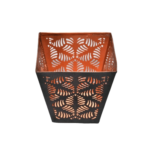 IRON CANDLE VOTIVE (BLACK & GOLD)